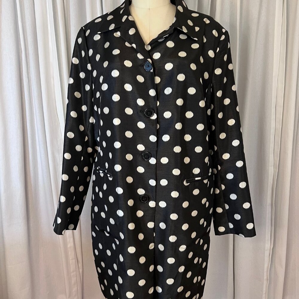 Ann Klein Polka Dot Coat